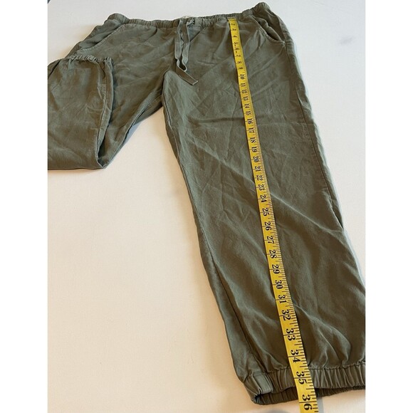 CLOTH & STONE Women’s Medium Olive Green Drawstring Joggers With Front Pockets - Picture 10 of 12